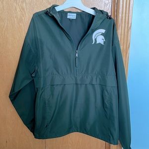 Men’s Champion Michigan state half zip windbreaker